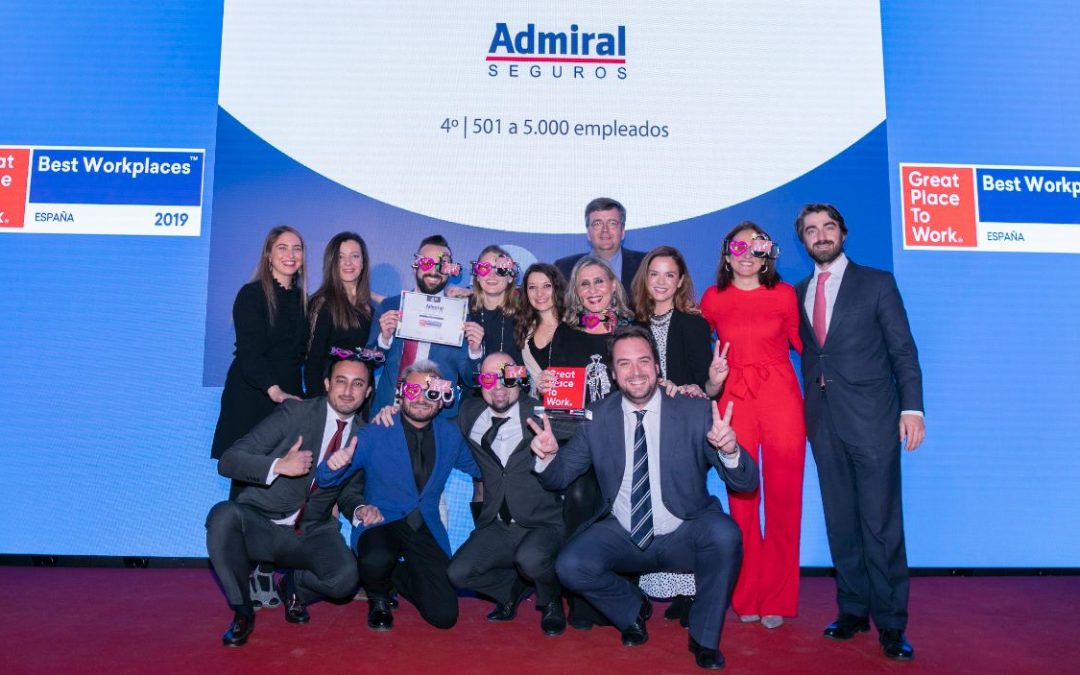Admiral Seguros, la 4ª mejor empresa para trabajar en España